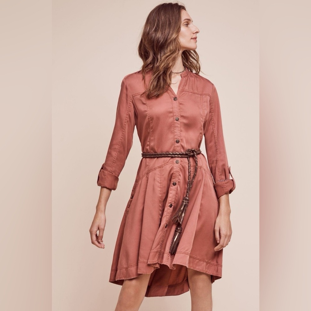 Anthropologie Holding Horses Mariona Mauve shirtdress - Size 8